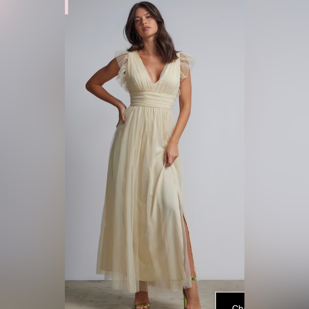 Gold maxi dress